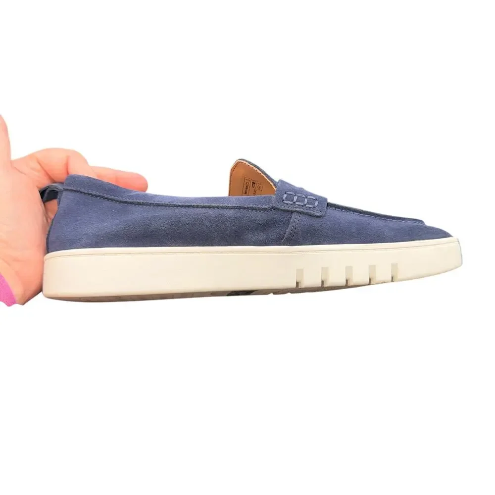 Vionic Chantel Navy Suede Penny Loafer Sneakers Women’s Size 10